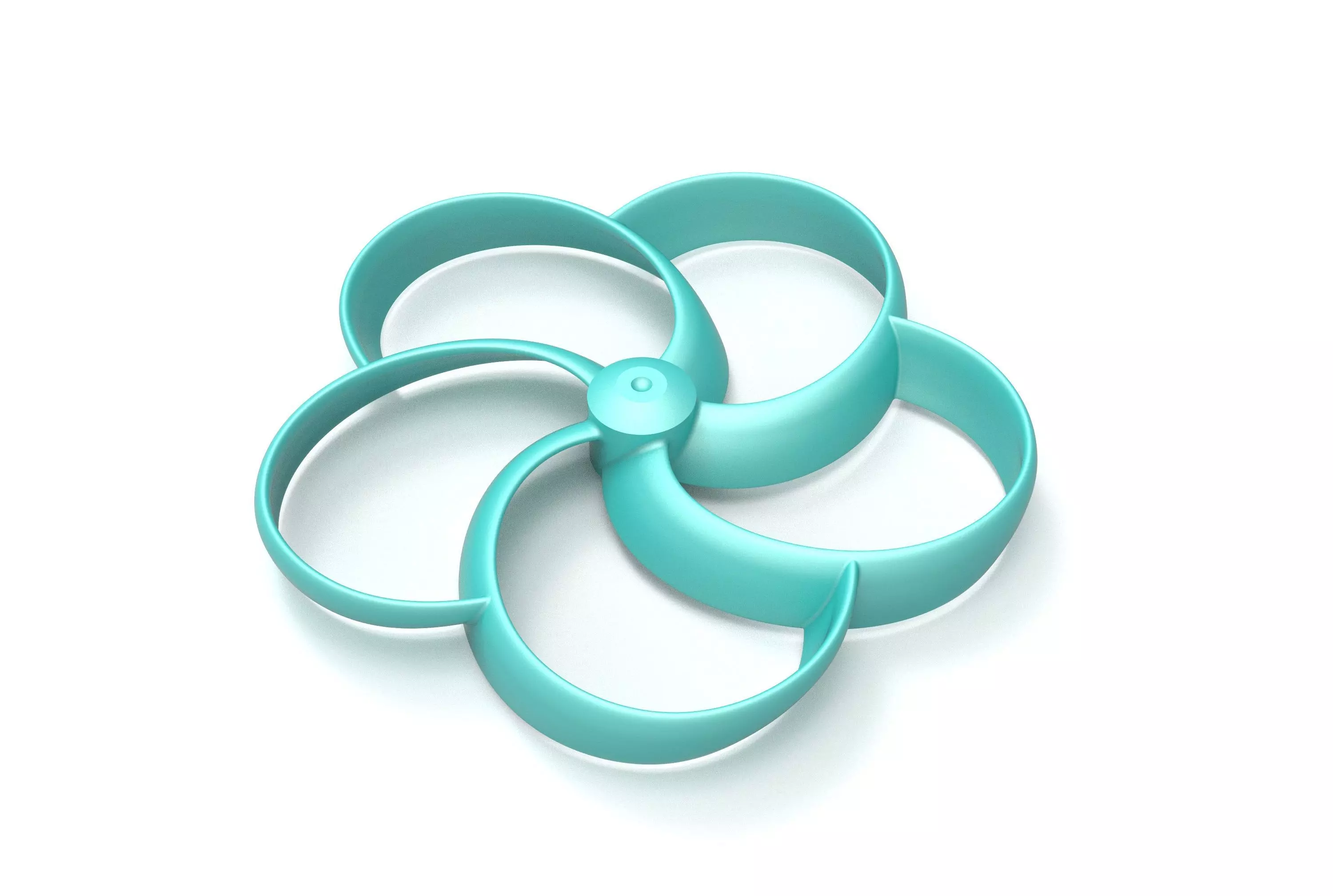 Toroidal drone propeller - 5 blades 3D print model_0