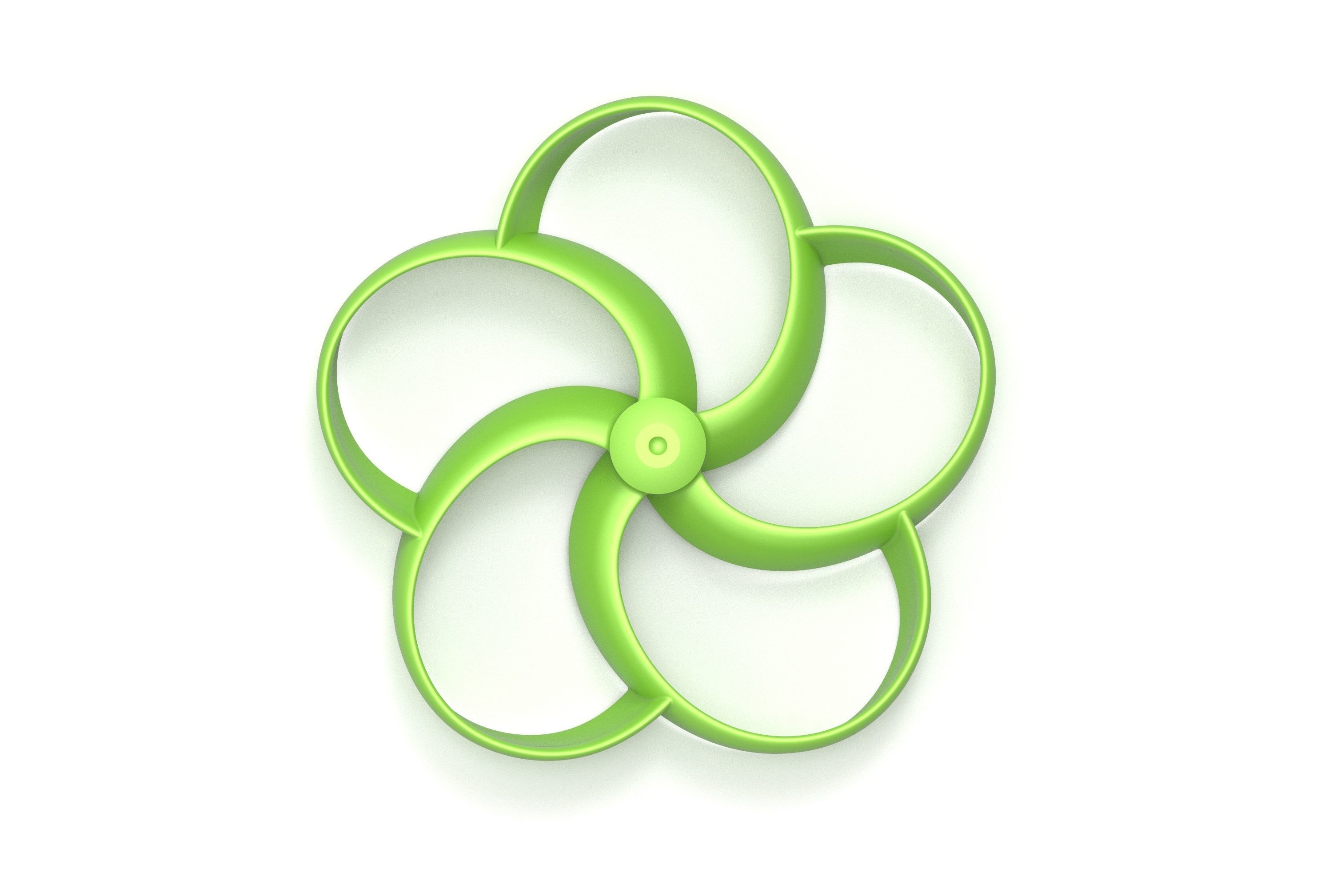 Toroidal drone propeller - 5 blades 3D print model_2