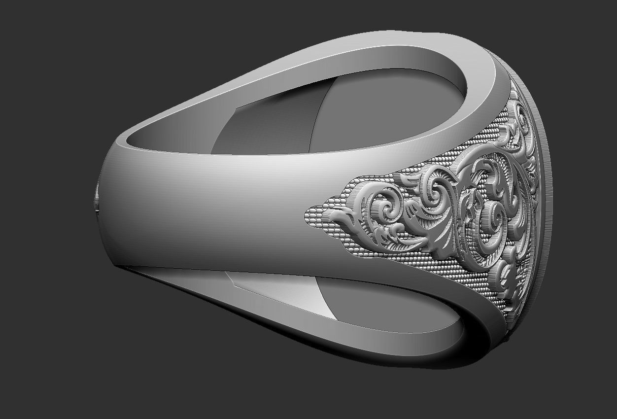 Coat of Arms Lion Tree - Brasao - Ring And Pendant 3D print model_8