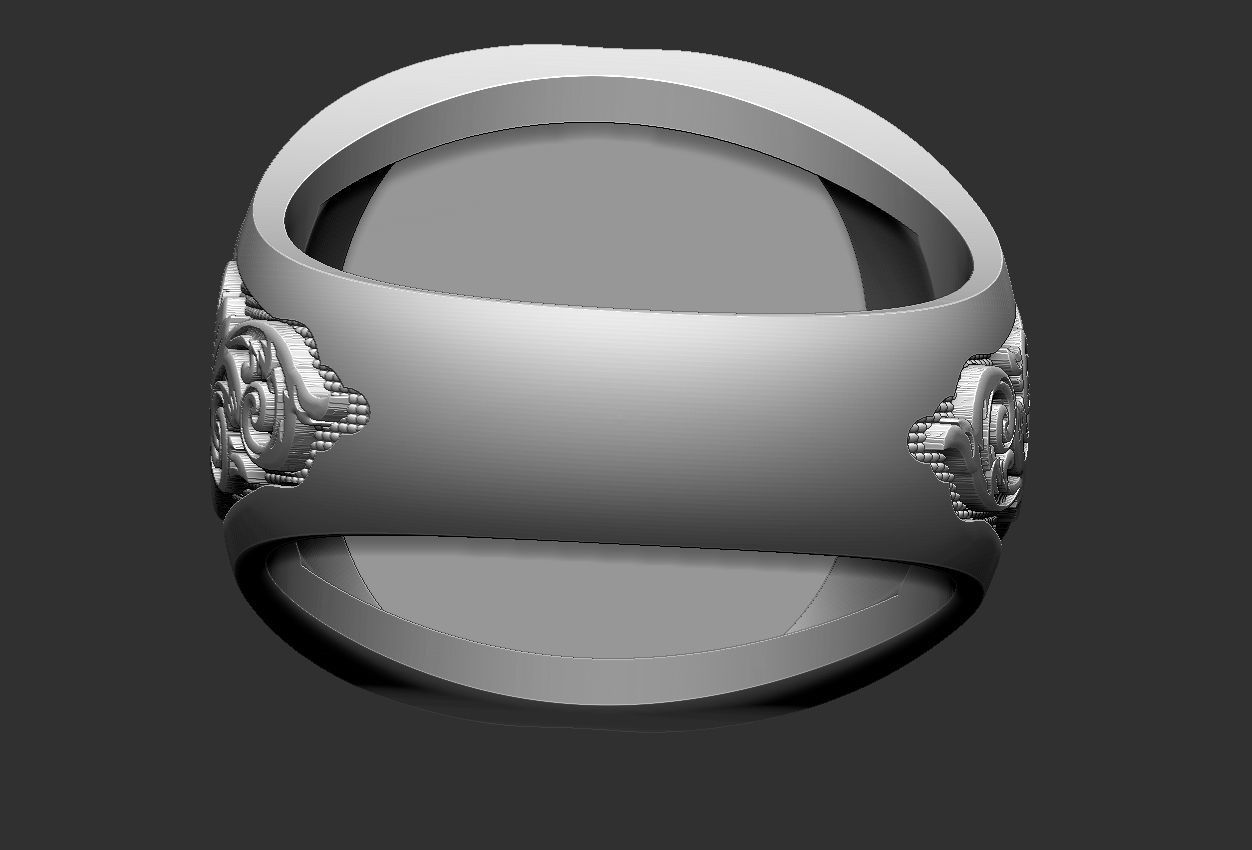 Coat of Arms Lion Tree - Brasao - Ring And Pendant 3D print model_10