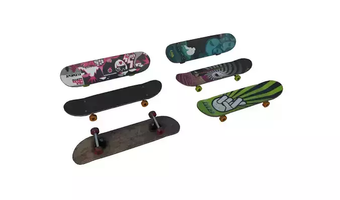 Skateboards Pack Low-poly 3D model