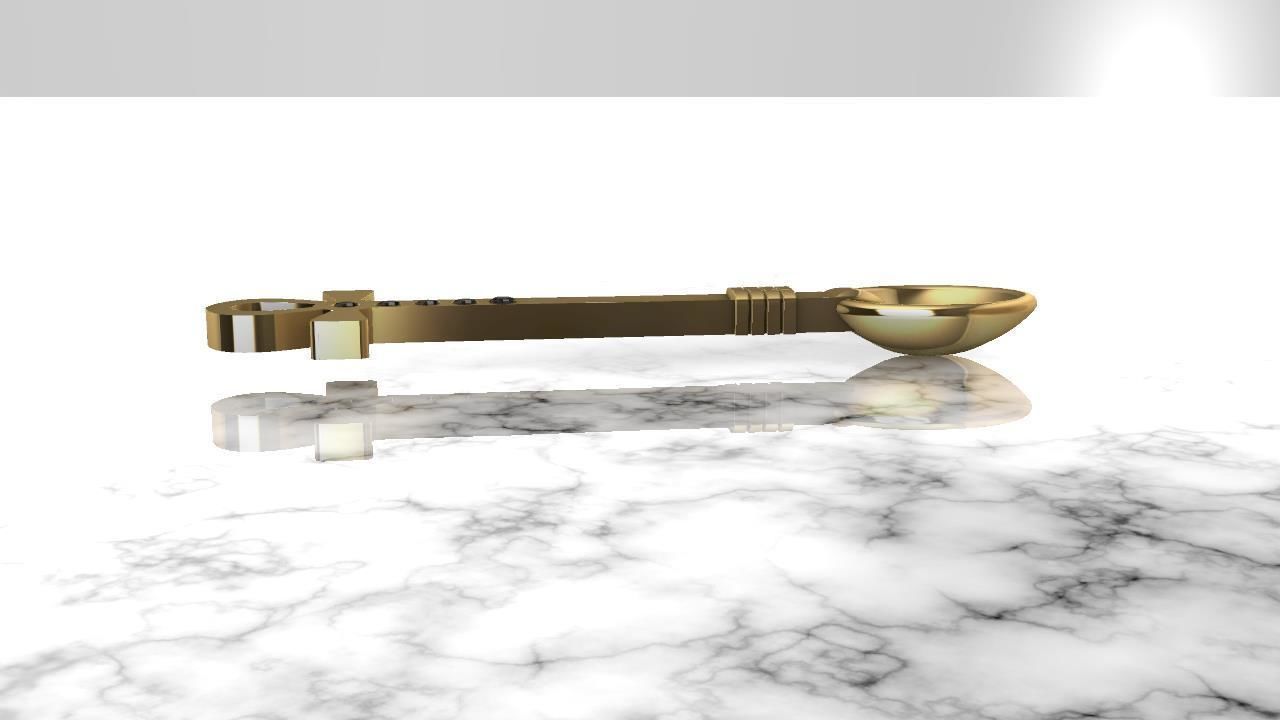 dije cuchara modelo 3d 18k 3D print model_2