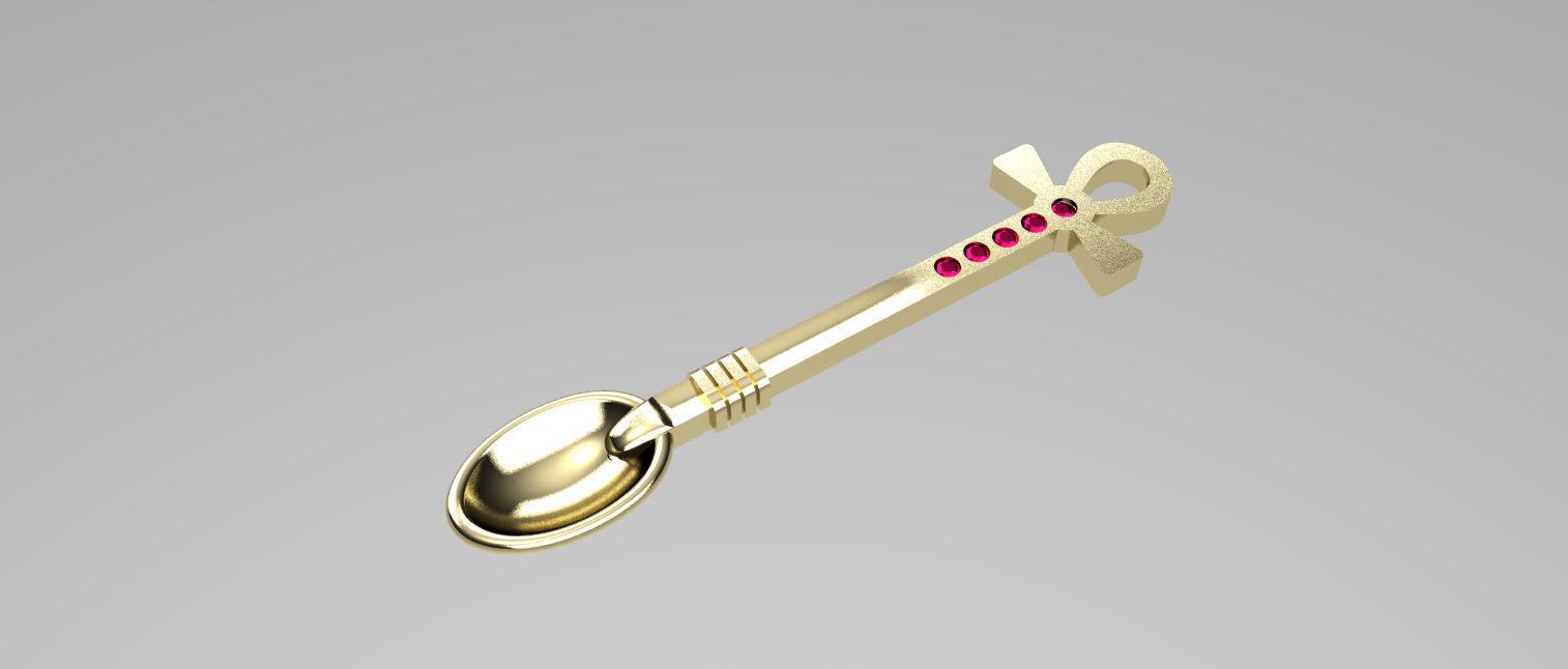 dije cuchara modelo 3d 18k 3D print model_3