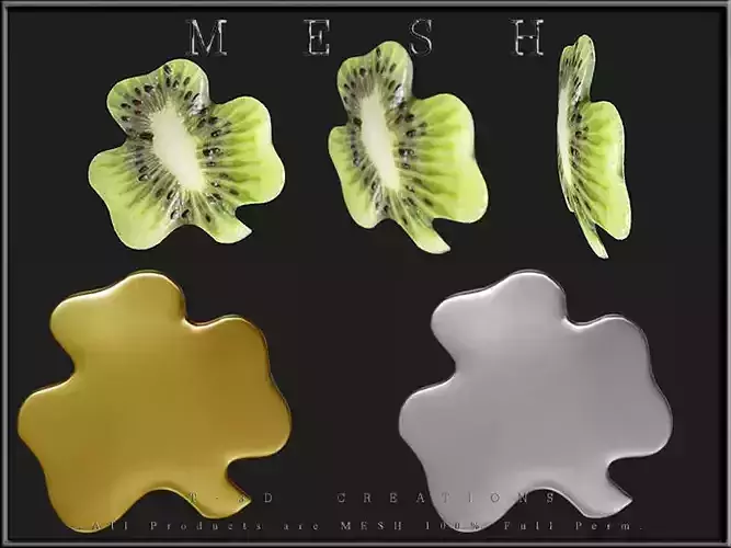 Shamrock little kiwi Low-poly 3D model