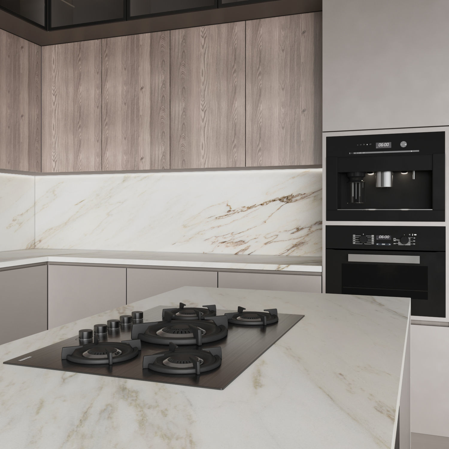 Kitchen Modern 101 - Corner Kitchen 3D model_2