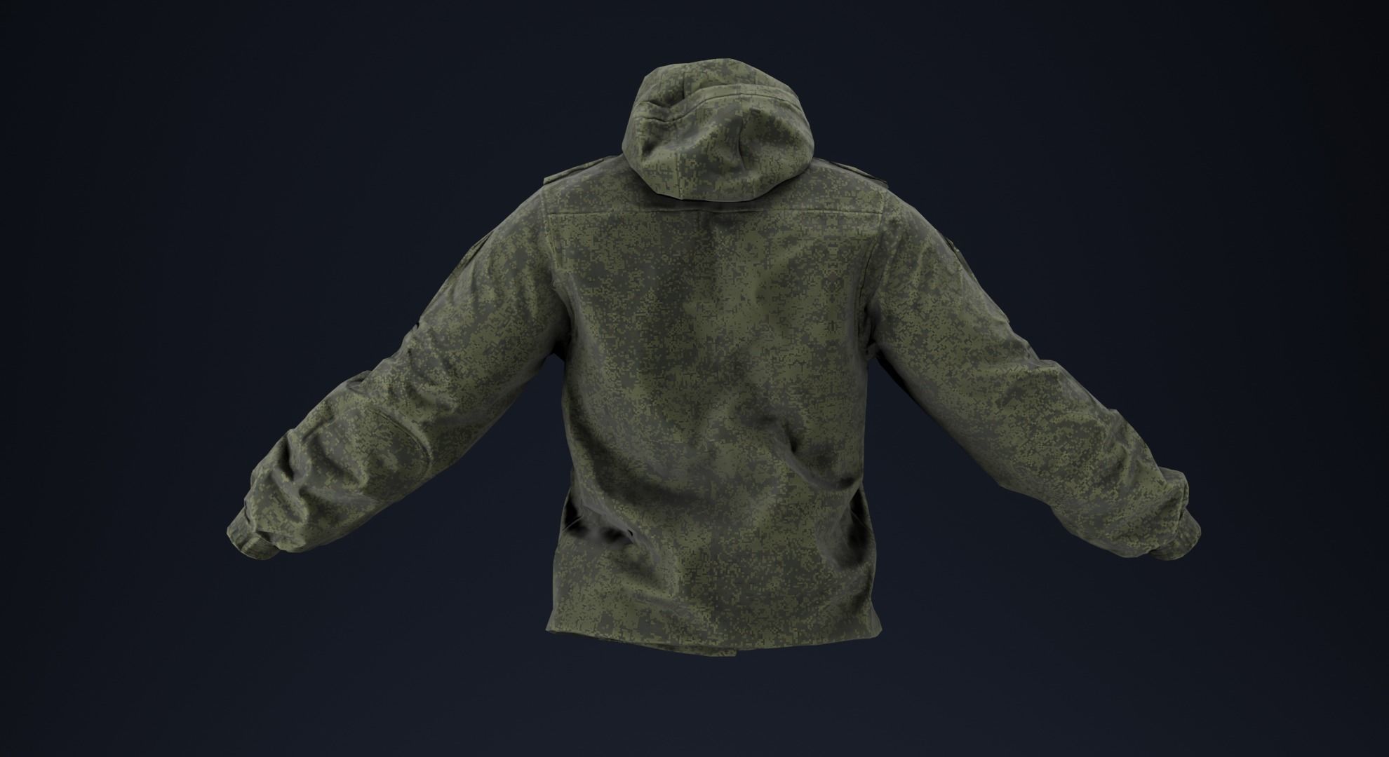Ratnik VKBO Demi-Season Jacket Low-poly 3D model_7