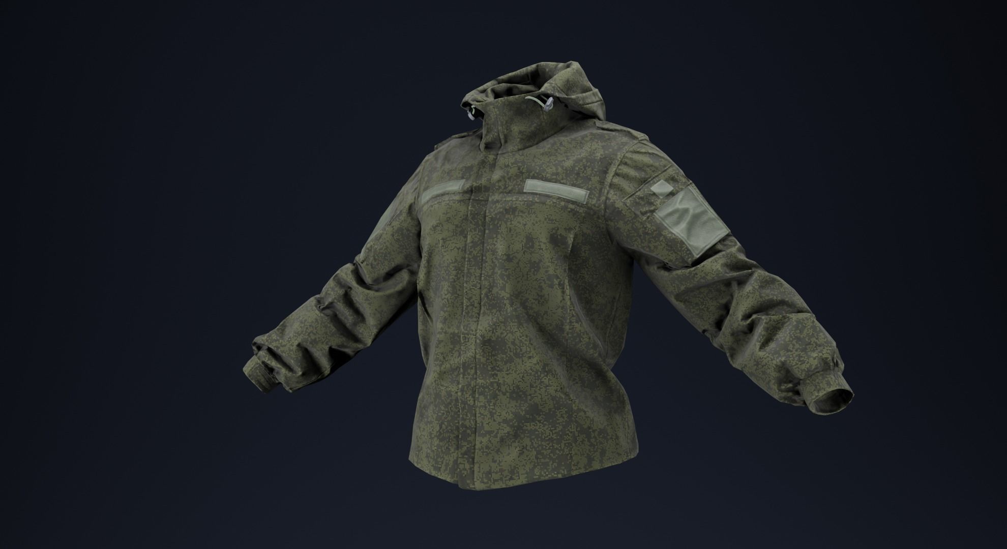 Ratnik VKBO Demi-Season Jacket Low-poly 3D model_12