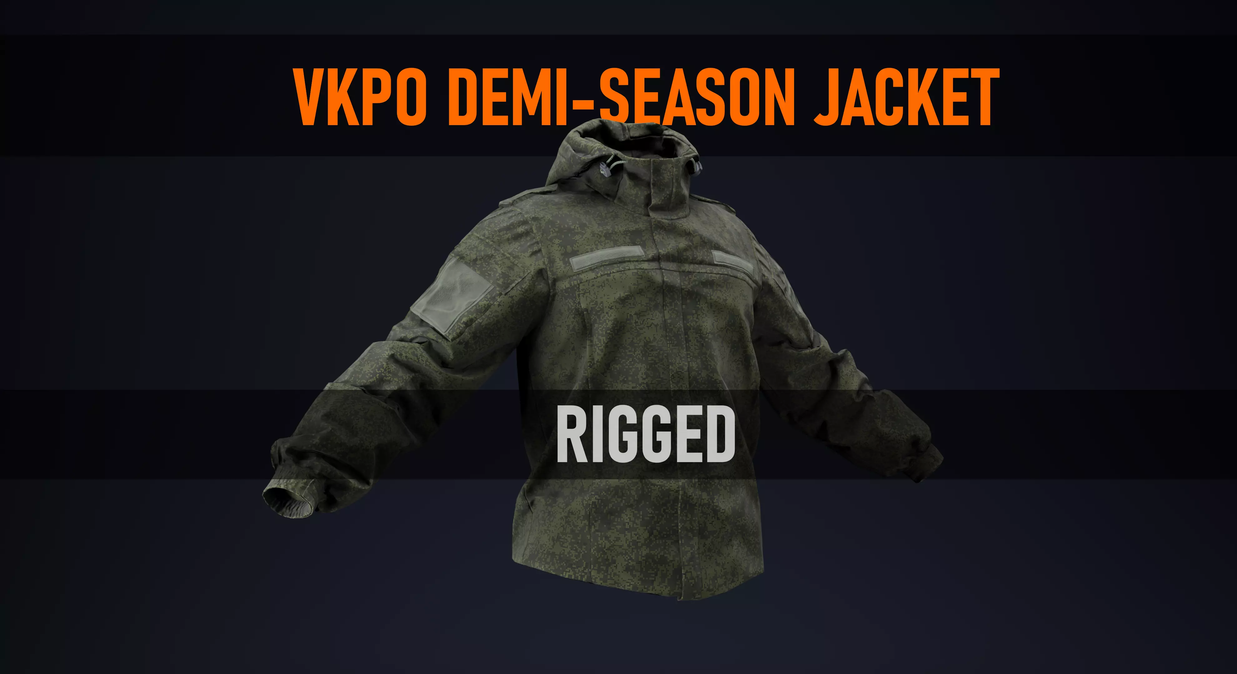 Ratnik VKBO Demi-Season Jacket Low-poly 3D model_0