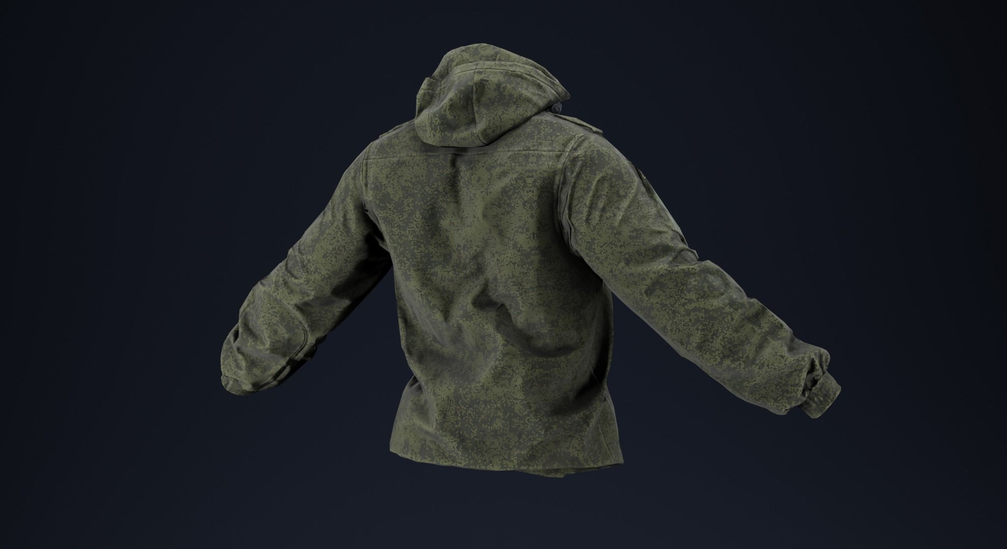 Ratnik VKBO Demi-Season Jacket Low-poly 3D model_6
