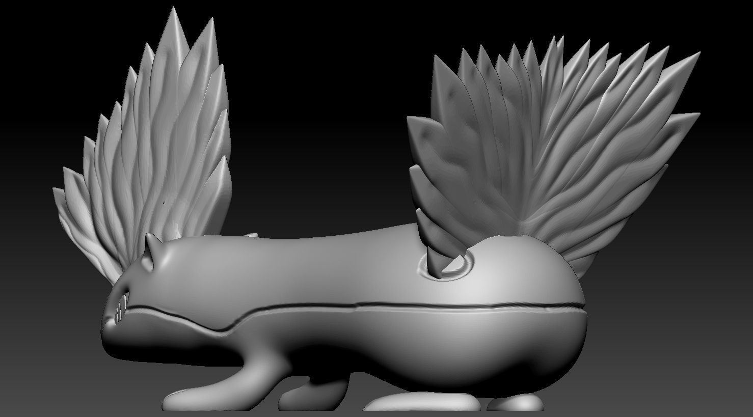 Cyndaquil entire evolution line 3D print model_23