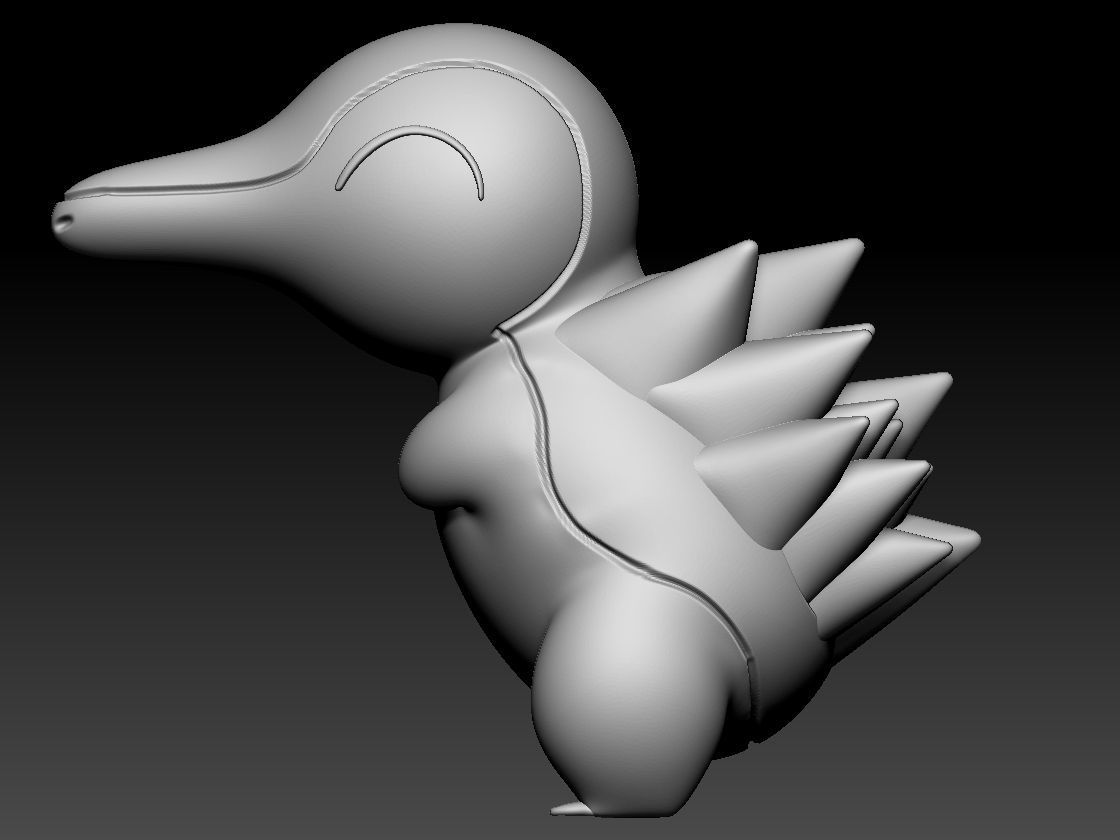 Cyndaquil entire evolution line 3D print model_16