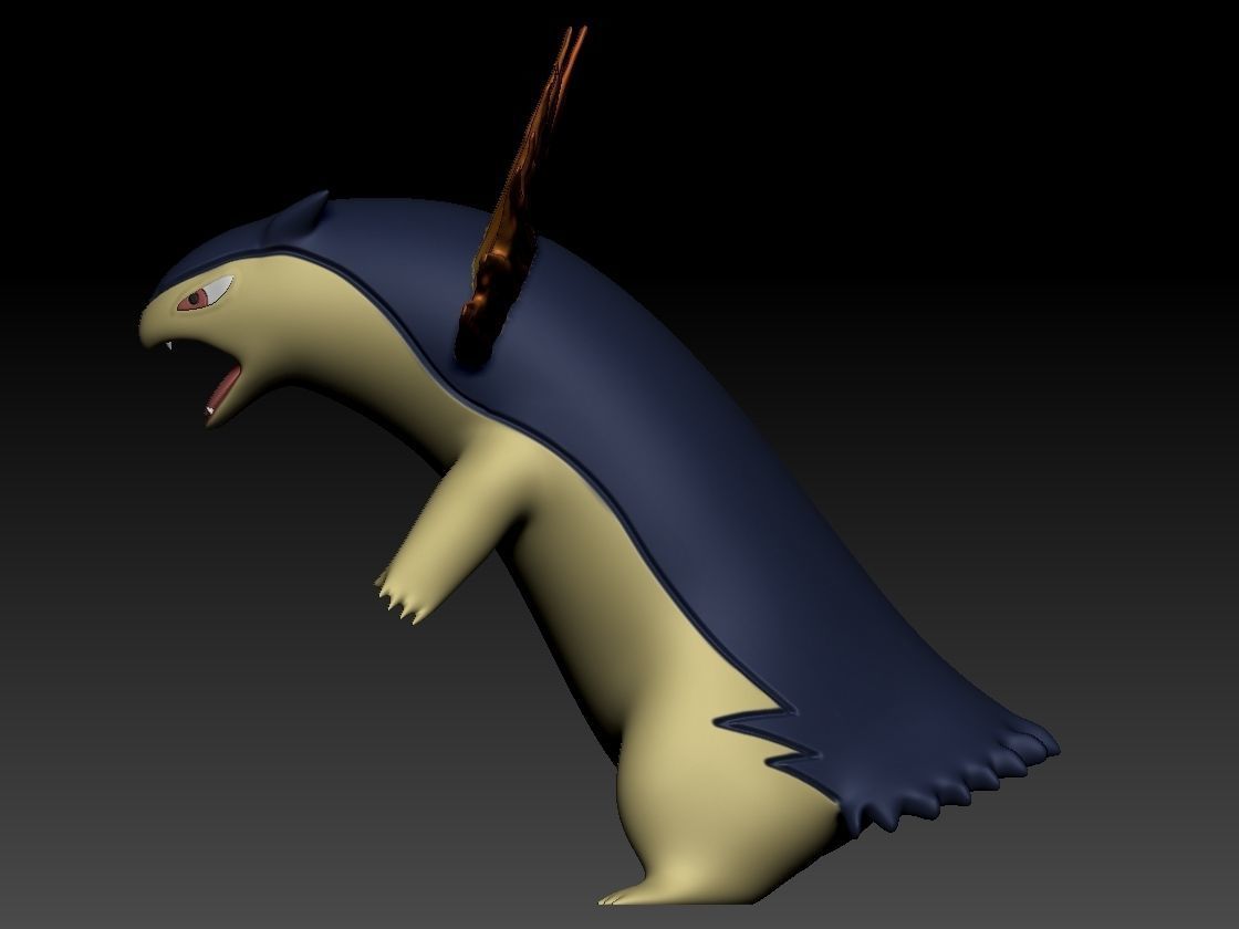 Cyndaquil entire evolution line 3D print model_15