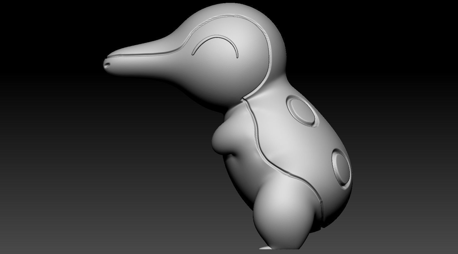 Cyndaquil entire evolution line 3D print model_33