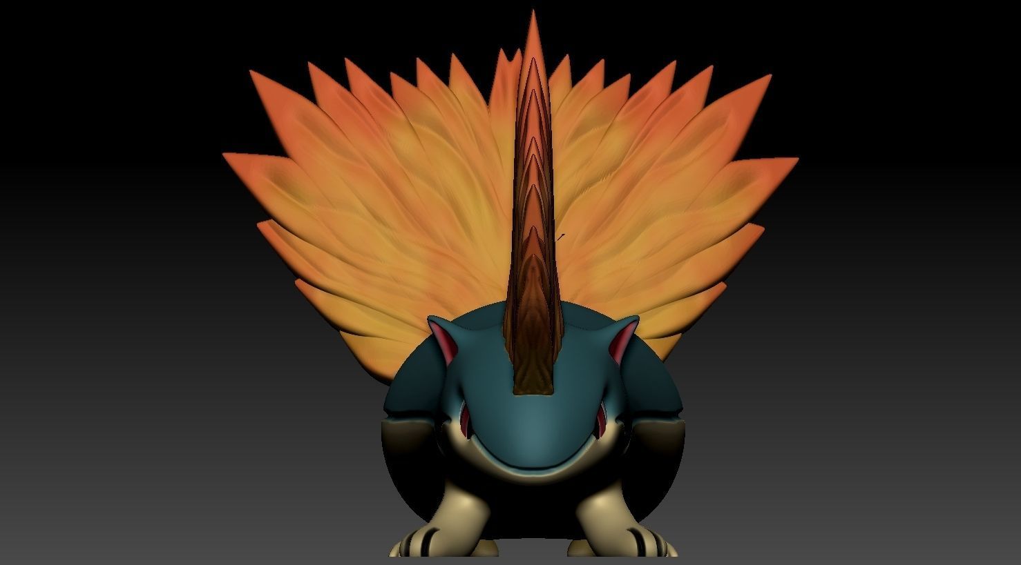 Cyndaquil entire evolution line 3D print model_2