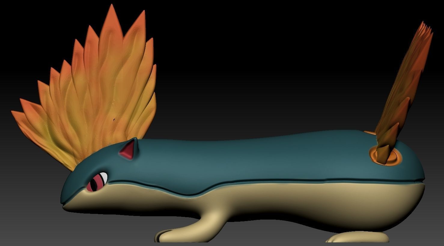 Cyndaquil entire evolution line 3D print model_14