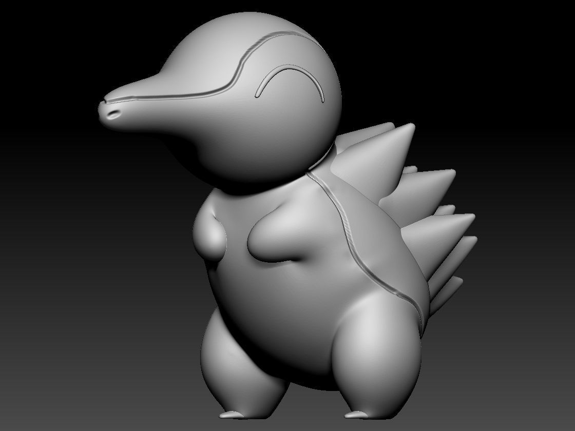 Cyndaquil entire evolution line 3D print model_10
