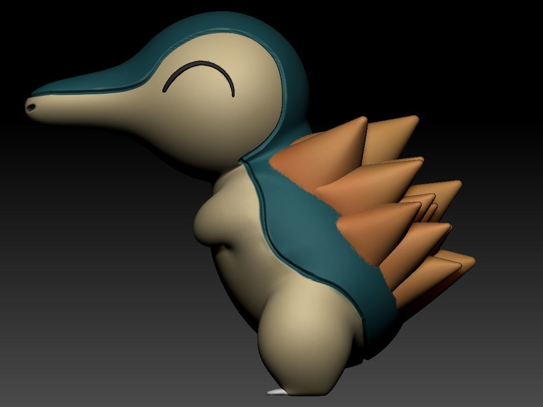 Cyndaquil entire evolution line 3D print model_13