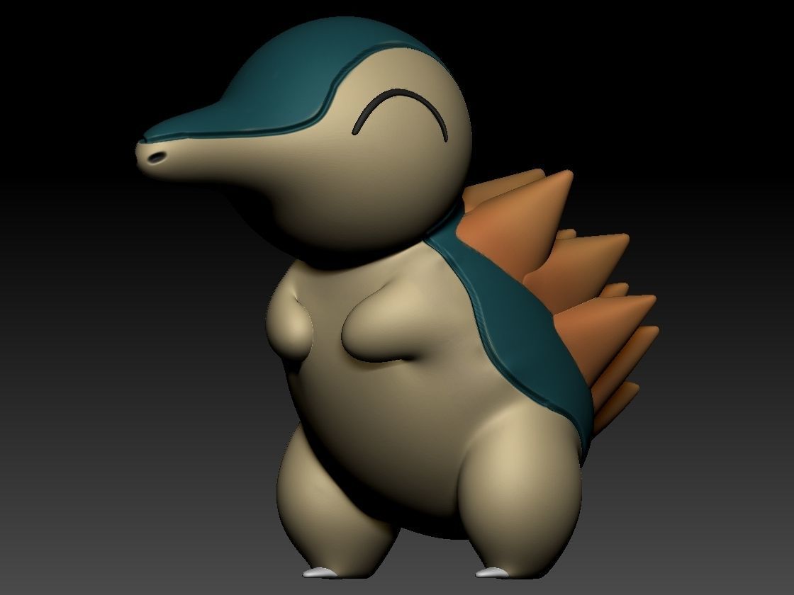 Cyndaquil entire evolution line 3D print model_7