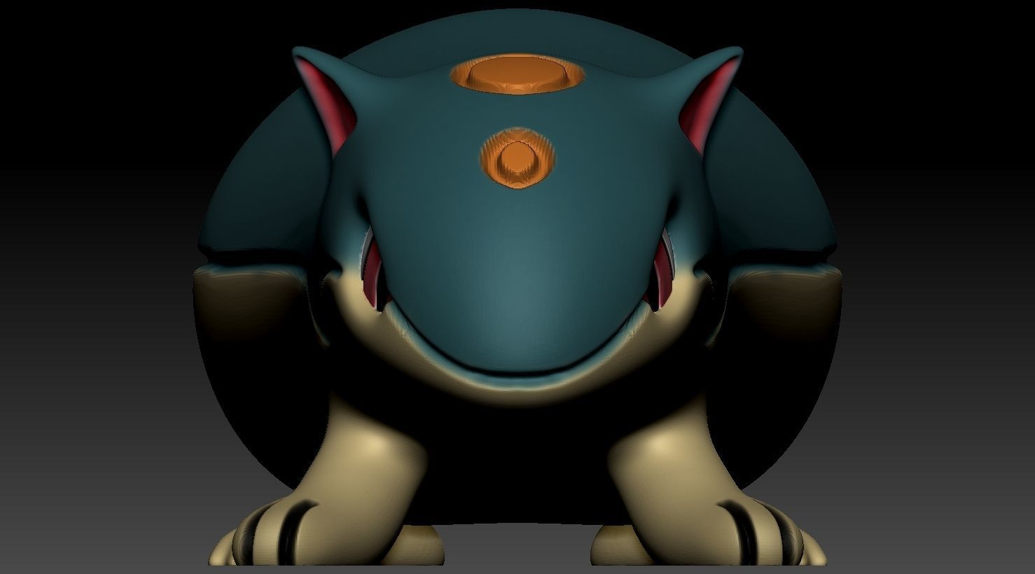 Cyndaquil entire evolution line 3D print model_26