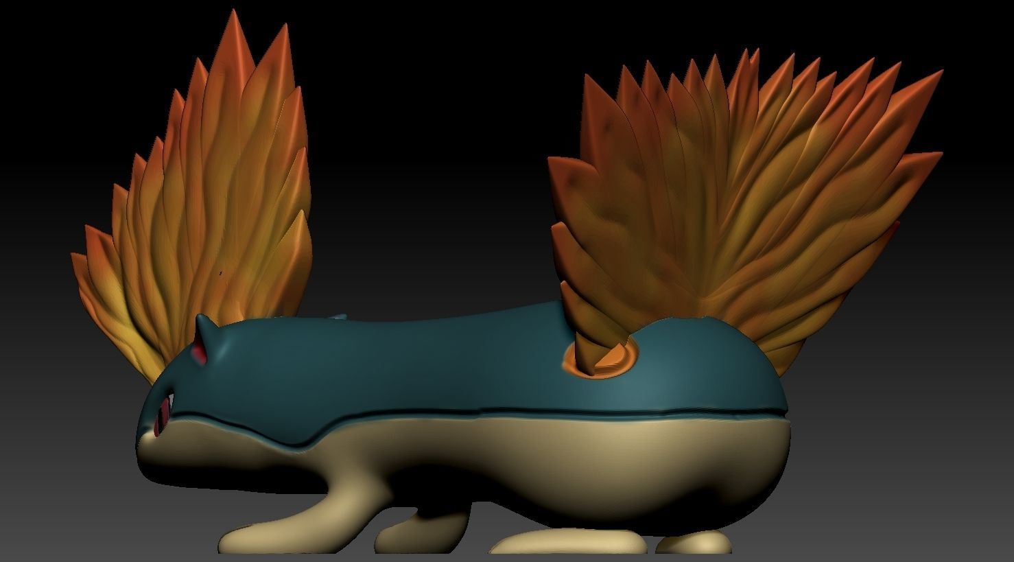 Cyndaquil entire evolution line 3D print model_20
