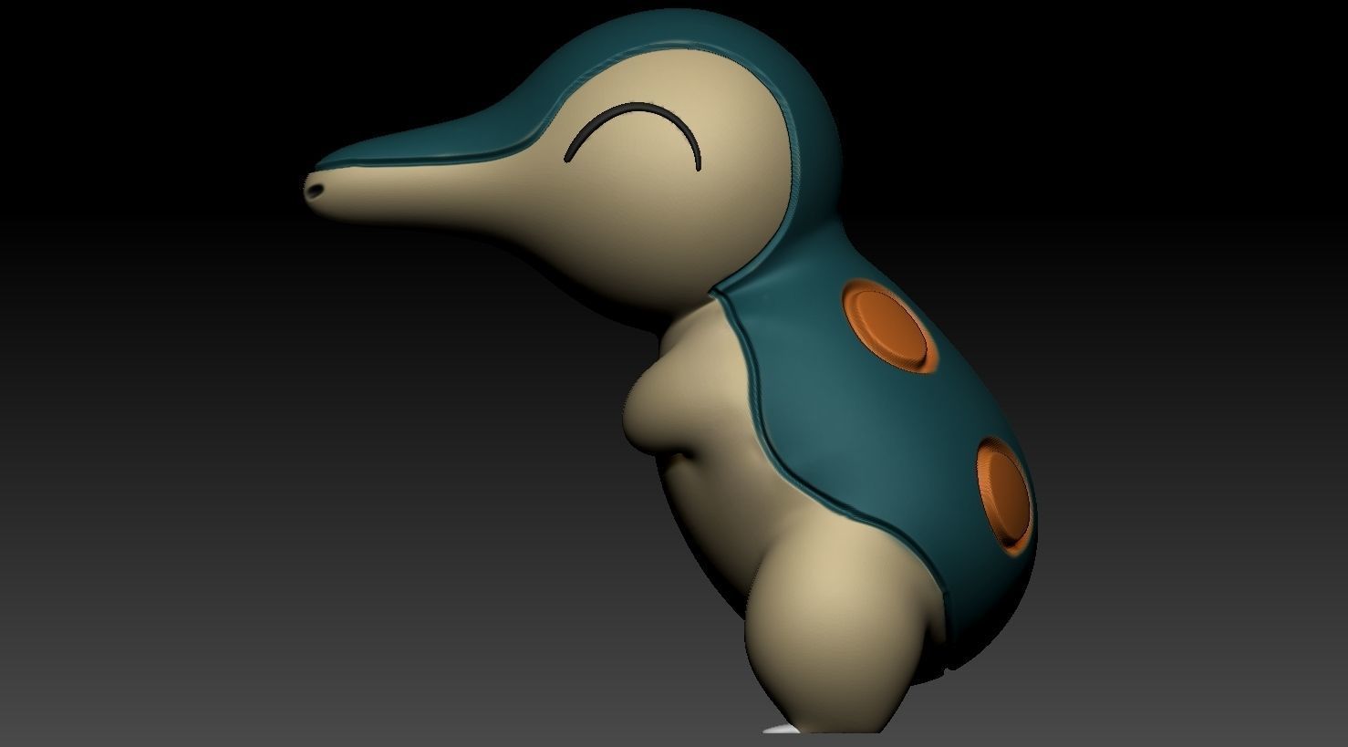 Cyndaquil entire evolution line 3D print model_31