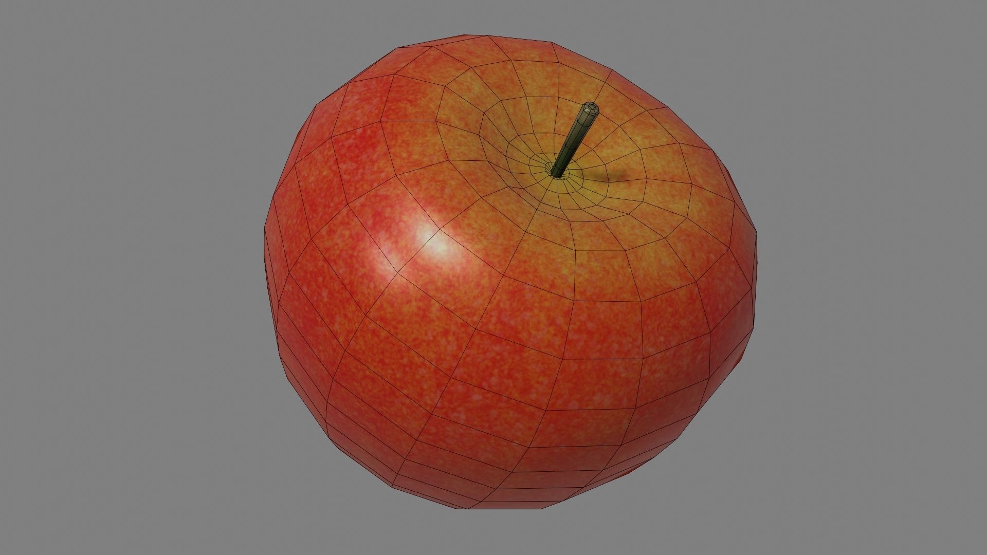 Apple Box set Low-poly 3D model_20