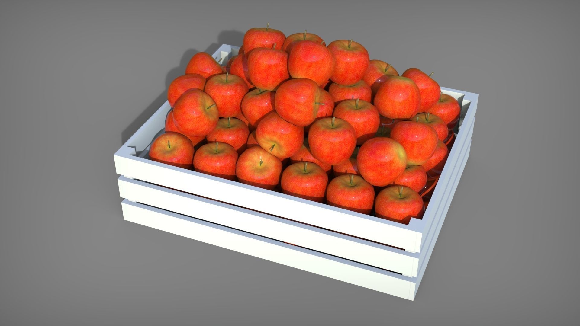 Apple Box set Low-poly 3D model_17