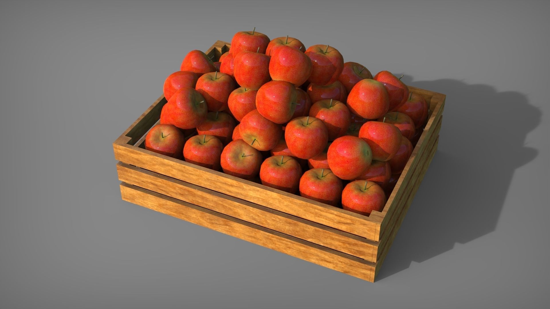 Apple Box set Low-poly 3D model_12