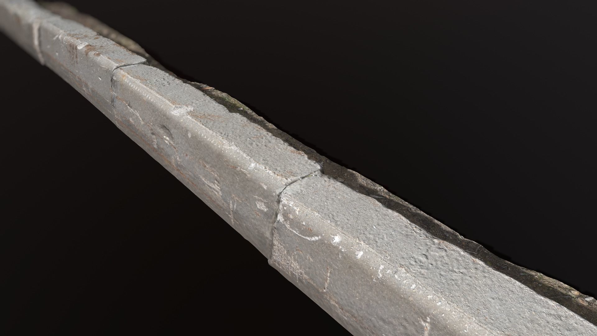 Street Elements Concrete - 3d Photoscan Low-poly 3D model_8