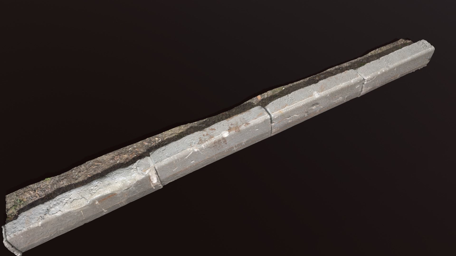 Street Elements Concrete - 3d Photoscan Low-poly 3D model_14