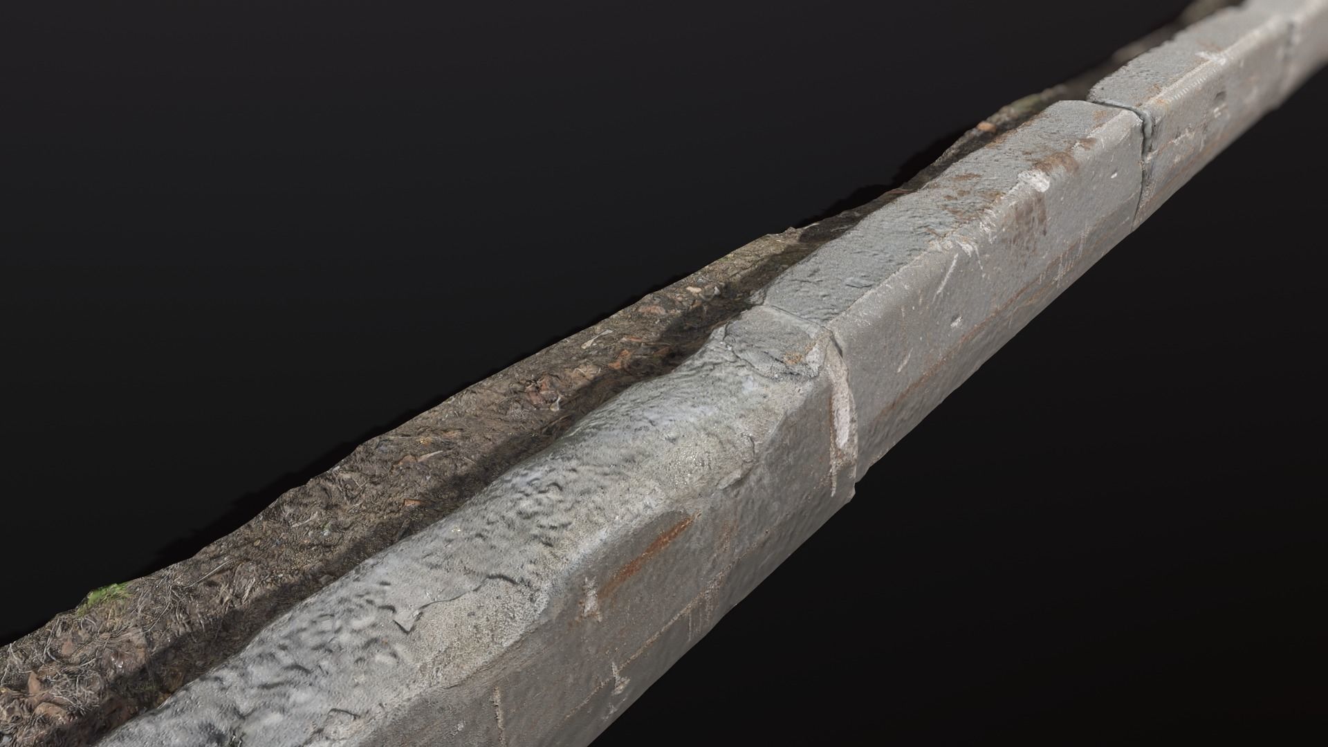 Street Elements Concrete - 3d Photoscan Low-poly 3D model_7