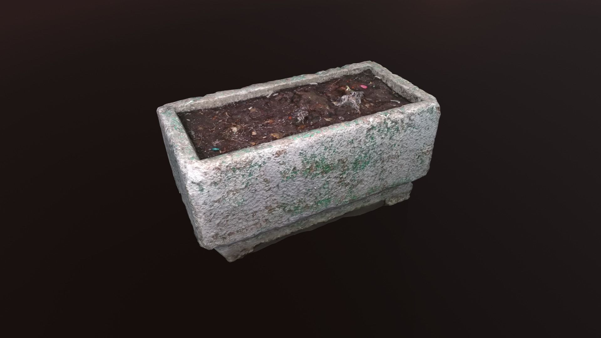 Street Elements Concrete - 3d Photoscan Low-poly 3D model_12