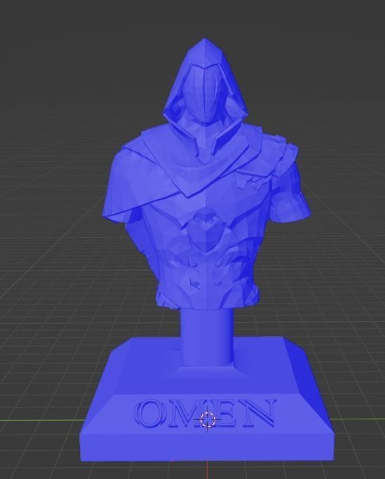 Valorant Omen bust - 3D print ready 3D print model_11