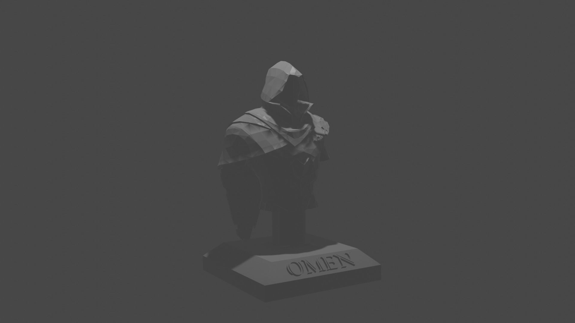 Valorant Omen bust - 3D print ready 3D print model_1