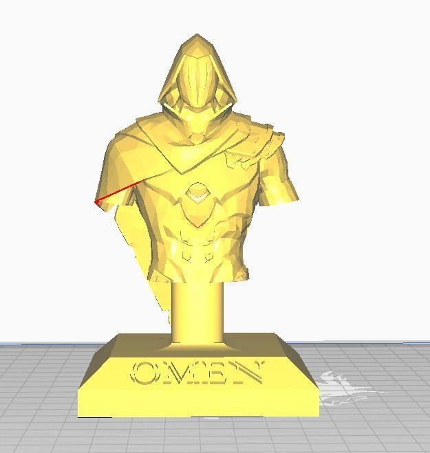 Valorant Omen bust - 3D print ready 3D print model_9