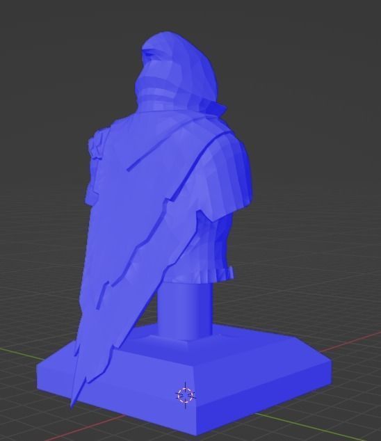 Valorant Omen bust - 3D print ready 3D print model_12