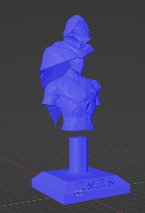 Valorant Omen bust - 3D print ready 3D print model_13