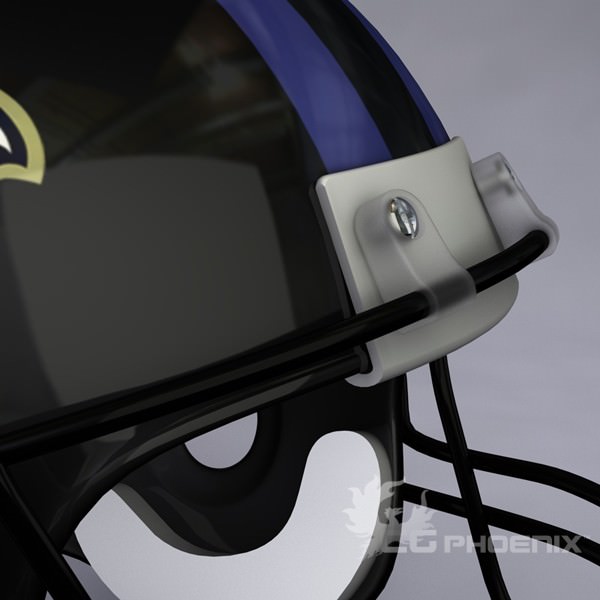 Baltimore Ravens official game helmet 3D model_2