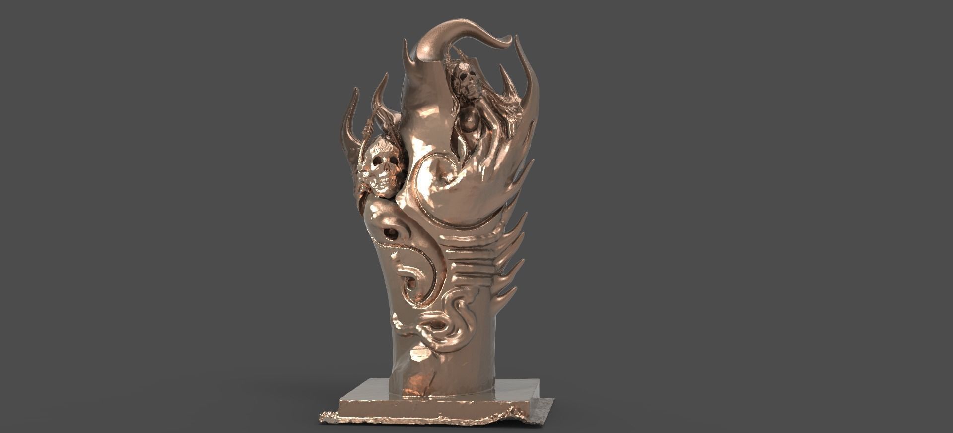 Dark ages Tree stump sculpture 1 3D model_1