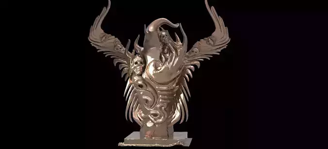 Dark ages Tree Totum sculpture 2