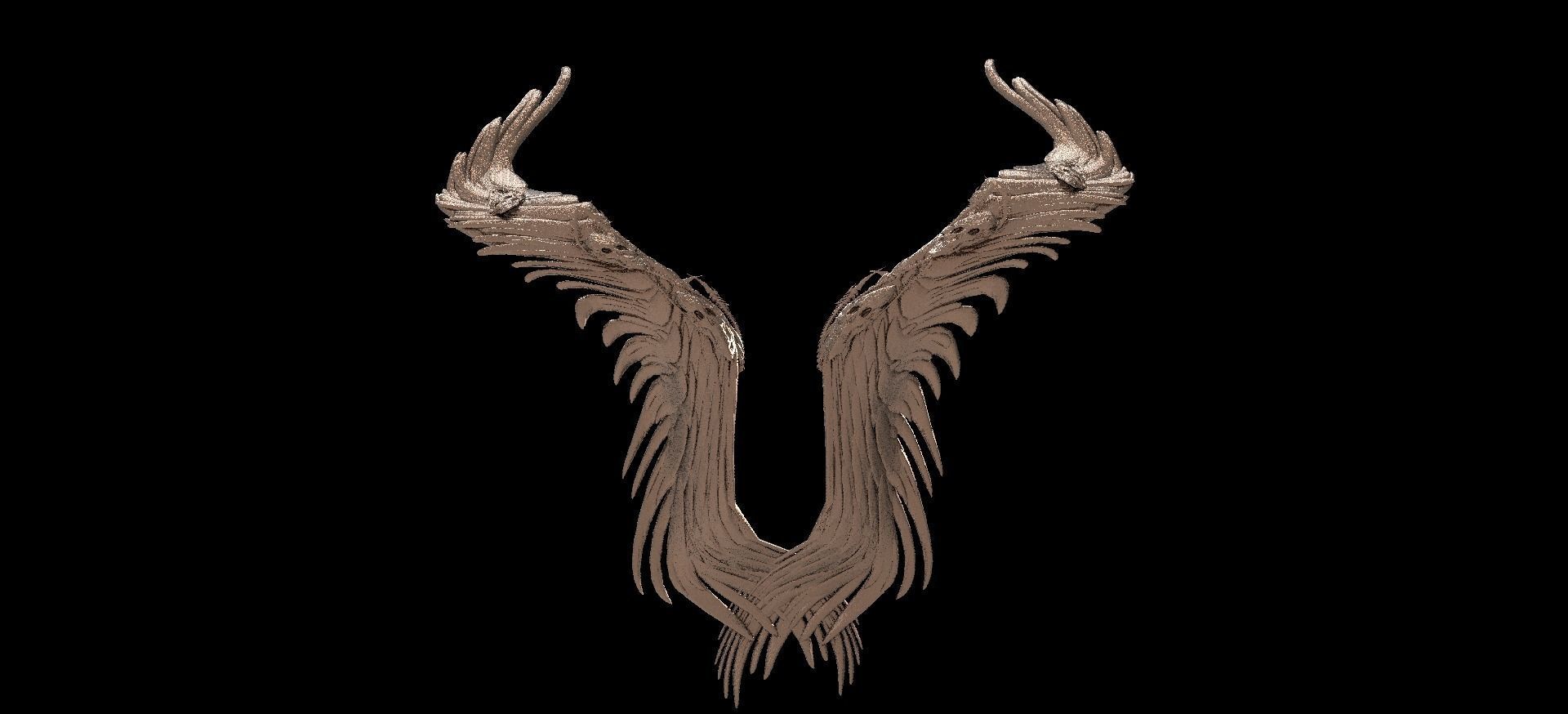 Dark ages Tree Wings sculpture  3D model_1