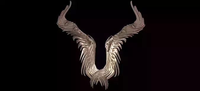 Dark ages Tree Wings sculpture  3D model