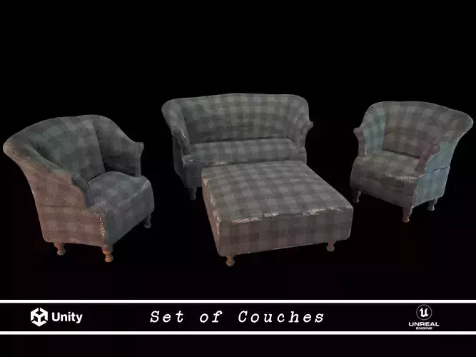 Old used set of couches 