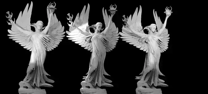 Fire Elements Grand Angel Statue 2