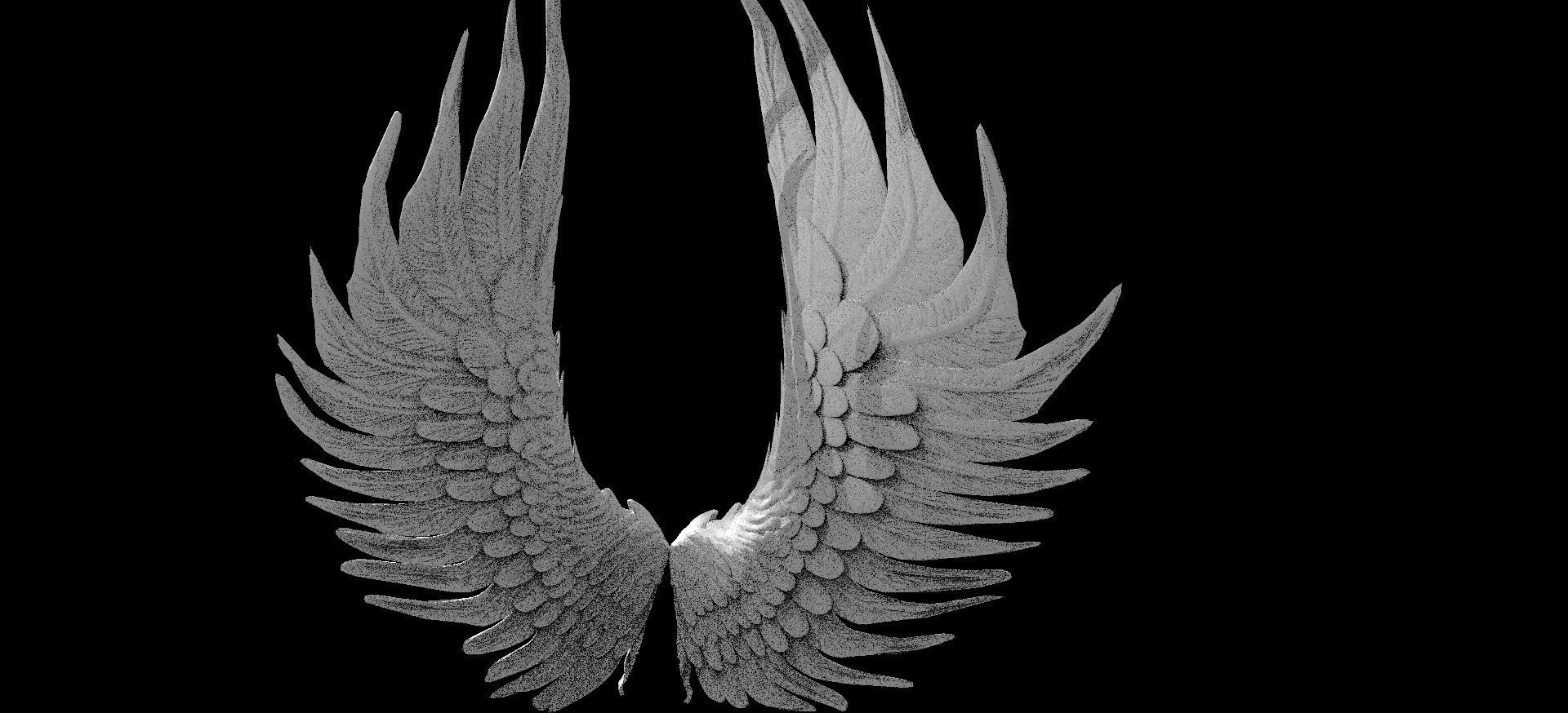 Fire Elements Wings 3D model_1