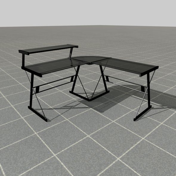 scale model Desk 3D model_1