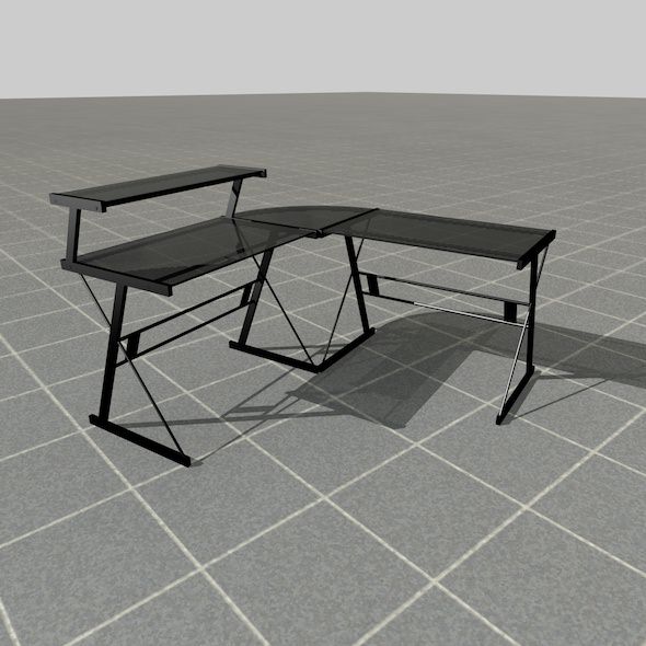 scale model Desk 3D model_2