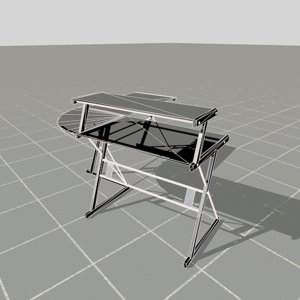 scale model Desk 3D model_34