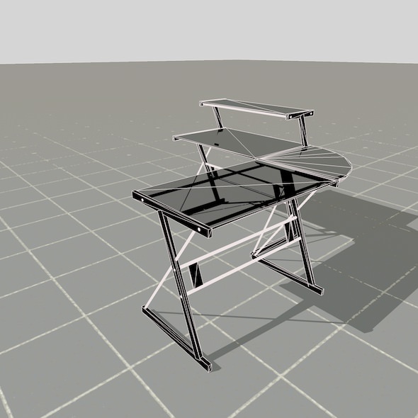 scale model Desk 3D model_43