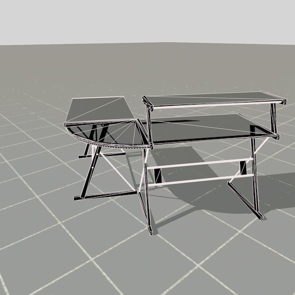 scale model Desk 3D model_35